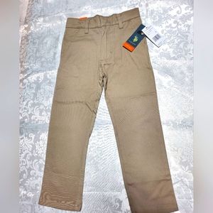 NWT U.S. Polo Assn. Khaki Boys' Twill School Uniform Pant